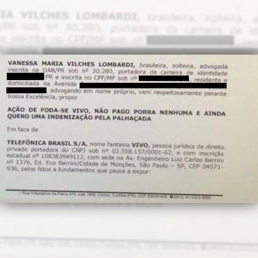 You are currently viewing Advogada usa palavrões em ação judicial contra a Vivo